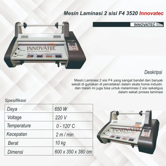 Mesin Laminasi 2 sisi F4 FM 3510 innovatec 580x580
